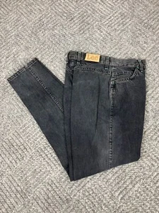 Vintage LEE Students Tight Fit Denim Jeans 24x29 Black Leen Jean NOS - Picture 1 of 19