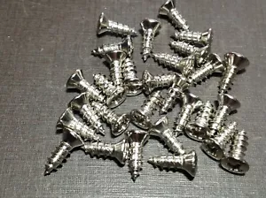 25pcs Chevy GM #8 x 1/2 w/#6 head windshield garnish moulding trim screws nickel - Picture 1 of 6