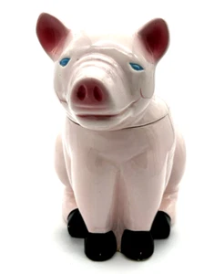 Vintage sprechendes Schwein Keksglas Eiche Eiche Eiche FUNKTIONIERT AMC Ny Ny - Bild 1 von 16