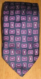 Daniel Hechter Silk Tie - Like N - Made in France- 8.50cm - Blue & Pink - Picture 1 of 7