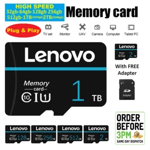 Micro SD Memory Card 32GB 64GB 128GB 256GB 512gb 1TB 2TB Class 10 High Speed - Picture 1 of 19