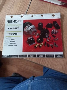 1972 Niehoff Tune-up Chart cars, trucks, tractors, import cars - Picture 1 of 4