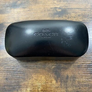 Coach New York Black Hard Clamshell Eye Glass Case Eyeglass Sun Glasses - 363 - Picture 1 of 7
