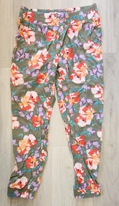 Girls Floral Jogger Pajama Pants Size XL (14) Old Navy Loose Fit Elastic Waist - Picture 1 of 5
