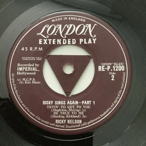RICKY NELSON - "RICKY SINGS AGAIN - PART 1" 1959 UK EP - GREAT CONDITION - Picture 1 of 4