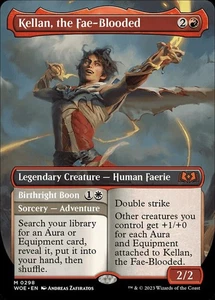 MTG Kellan, the Fae-Blooded // Birthright Boon - Borderless, NM-Mint, English Wi - Picture 1 of 1