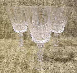 Cristal D'Arques Durand Tuilleries Villandry Cut Crystal Wine Glasses 6" (3) - Picture 1 of 4