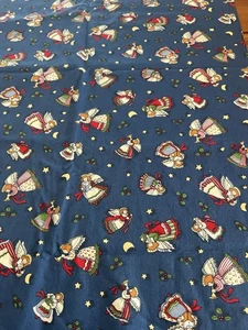 Christmas Angels Holly on blue Susan Winget Fabric Traditions 2 1/4 Yds -44” S1 - Picture 1 of 6