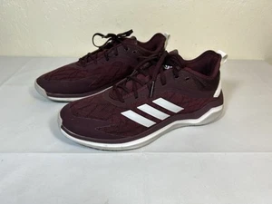 Adidas Speed Trainer 4 Shoes Mens Sz 12 Maroon White Athletic Trainers Sneakers - Picture 1 of 11