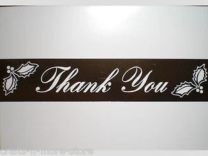 Metallic Gold Holly Berries "Thank You" Note Cards w/ Envelopes - Picture 1 of 1