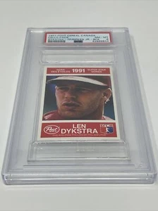 1991 Post Cereal Canada Baseball Cello Pack Dykstra Front/Ripken Jr PSA 9 Pop 1 - Picture 1 of 2