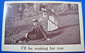POSTAL VINTAGE - ESTADOS UNIDOS 1910 - ESTARÉ ESPERANDO USADA - Imagen 1 de 2