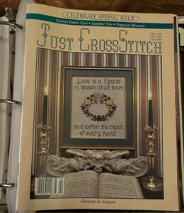 Just Cross Stitch Magazine April 1989 Celebrate Spring Gardening - Picture 1 of 7