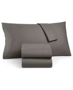 $100 New Martha Stewart Gray Flannel Twin 3 Piece Sheet Set - Picture 1 of 7