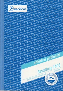 Zweckform Vordruck "Bestellung" 1406, A5,    1 Original + 1 Kopie mit Blaupapier - Bild 1 von 2