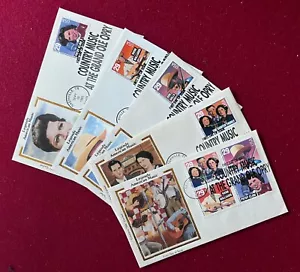 US Scott 2771-74 Legends of Country and Western Music Colorano Silk 5 FDCs - Picture 1 of 1