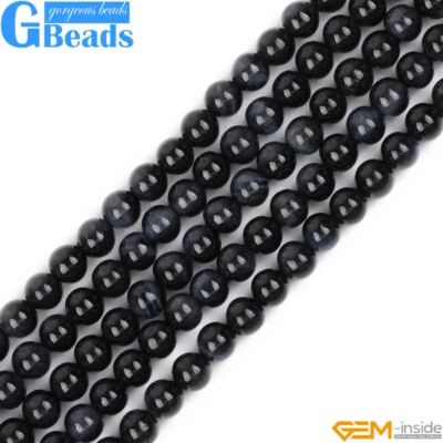 Cuentas de piedra natural verde y azul ojo de tigre joyería para hacer joyas 15" Foto 1 de 4