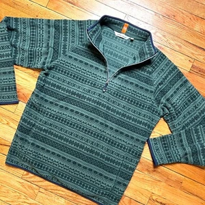 Peter Millar 1/4-Reißverschluss Fleecepullover Thermo Fair Isle Muster 148 $ Größe Medium - Bild 1 von 12