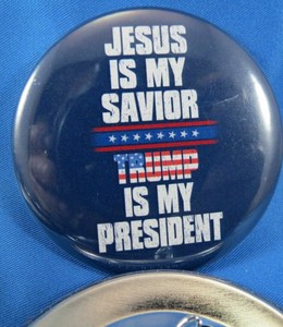 WHOLESALE LOT OF 12 JESUS IS MY SAVIOR TRUMP PRESIDENT  2024  BUTTONS pin GOD US
