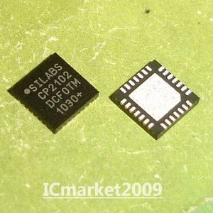 2 PIEZAS CP2102-GMR QFN-28 chip único USB a Uart puente chip IC - Imagen 1 de 1