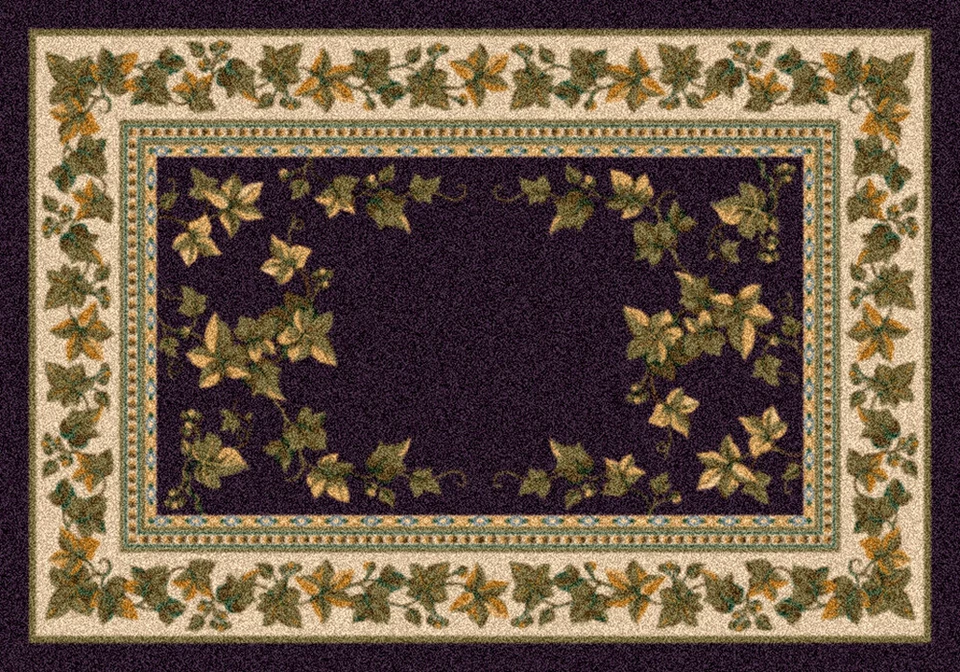 2x4 Milliken Black Bordered Solid Door Mat Ivy Valley Onyx - Aprx 2' 8" x 3' 10" - Image 1 of 1