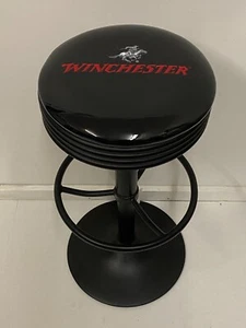 WINCHESTER FIREARMS PREMIUM BLACK BAR STOOL ADJUSTABLE HEIGHT - Picture 1 of 6