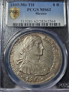 1809-Mo TH Mexico 8 Reales MS62 PCGS - Picture 1 of 6