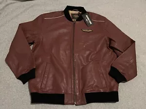 Harley Davidson Dark Red Goat Leather Jacket Full Zip Mens XL NWT - Picture 1 of 6