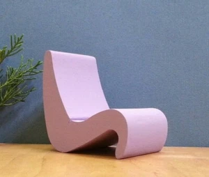 Silla Amoebe escala 1:6, muebles contemporáneos en miniatura, casa de muñecas, diseño moderno - Imagen 1 de 11