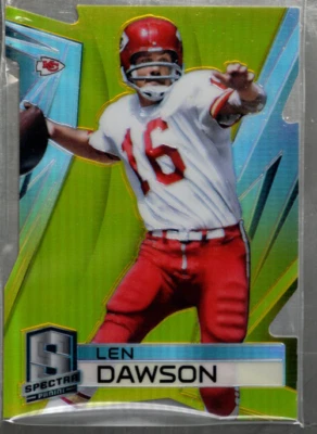 B4256- 2014 Panini Spectra Prizms Gold Die Cut #136 Len Dawson /10 - NM-MT - Image 1 of 2