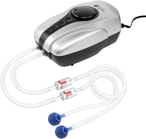 Aquarium Air Pump Fish Tank Bubbler Aerator, All-in-One Fish Tank Air Pump, Quie - Picture 1 of 12