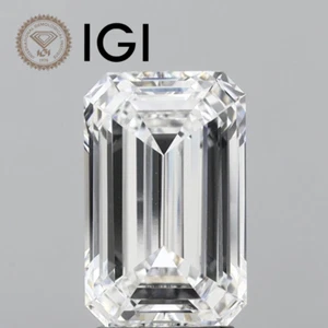 IGI Certified 4 Carat G VS1 Emerald Cut CVD Lab Grown Diamond for Pendant, Gift - Picture 1 of 15