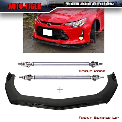 Kit de alerón divisor de parachoques delantero negro brillante para Scion TC FR-S Foto 1 de 4