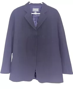 Vintage Lafayette 148 Seidenblazer Gr. 8 schwarz Made in USA einzelner versteckter Knopf - Bild 1 von 7