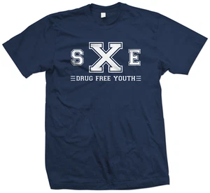 Straight Edge Drug Free Youth - T Shirt -  5 colour options - Small to 3XL - Picture 1 of 6