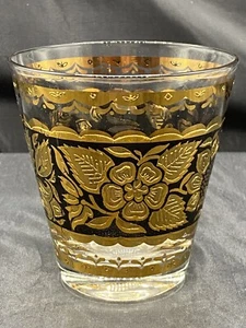 Georges Briard signiert schwarz gold Lowball Cocktail Whisky Glas Bargeschirr MCM - Bild 1 von 12