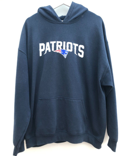 VETEMENTS Felpa con cappuccio pullover NUOVA ENGLAND PATRIOTS blu NFL Team Abbigliamento taglia uomo XL