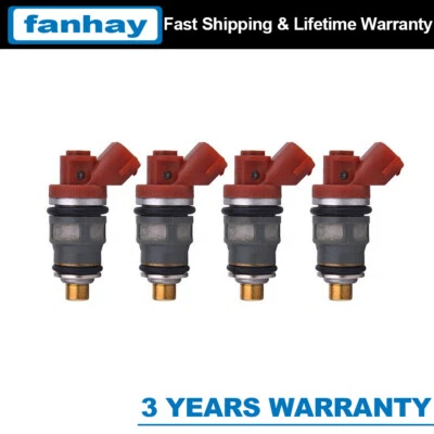 23250-76020 Set Of 4 Fuel Injectors For 94-97 Toyota Previa 2.4L Supercharge - Image 1 of 4