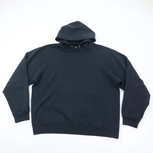 Fruit of the Loom Felpa con Cappuccio Uomo Grande Sbiadita Nera Tinta Unita Vuota Grunge - Foto 1 di 7