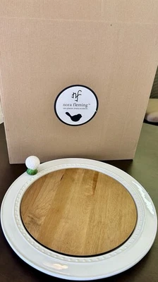 Tabla de queso y charcutería Nora Fleming J.K. Adams/plato de 14” + mini golf Foto 1 de 3