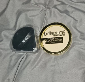 BellaPierre Cosmetics Pressed Banana Powder- Light 0.28oz BNIB + Powder Puff - Picture 1 of 6