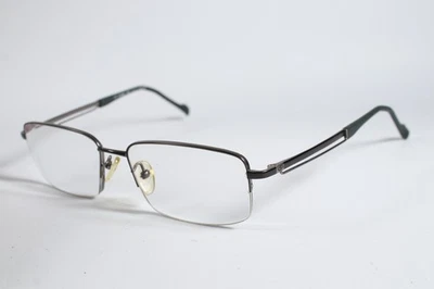 Stepper Eyeglasses SI-60066 Mens Black F062 Semi-Rimless Titanium Glasses Frames - Image 1 of 4