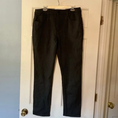 Pantalones de vestir District & Row Ponte para hombre carbón frente plano elástico 33x32 nuevos con etiquetas Foto 1 de 4