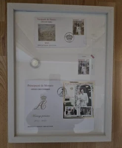 Monaco 2011 Hochzeit 2 Euro , Briefmarke & 2 x Numisbrief - Bild 1 von 2