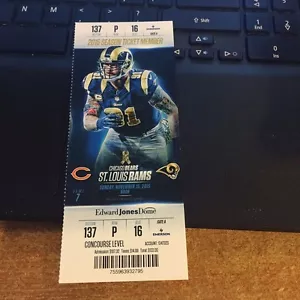 2015 ST LOUIS RAMS VS CHICAGO BEARS NFL FOOTBALL TICKET STUB 11/15 CHRIS LONG - Picture 1 of 1