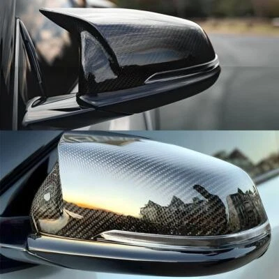 2X For 2020-2023 Toyota Supra A90 M Style Carbon Fiber Style Mirror Caps Covers Foto 1 de 4