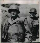 1935 Press Photo Adlai Stevenson touring the front lines with General Taylor