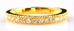0.25Ct D/VVS1 Round Shape Women's Anniversary Band In 14KT Yellow Gold - Bild 1 von 8