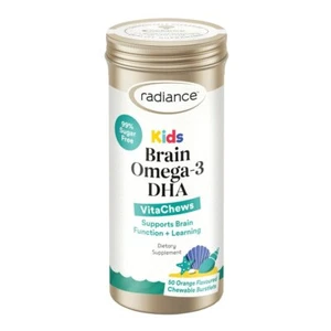 Radiance Kids Brain Omega - 3 DHA + EPA Burstlets 50 Compresse Aroma Arancia - Foto 1 di 1