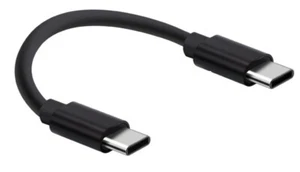 Cavo di ricarica cavo dati - da USB tipo C a USB tipo C 30 cm - Nero - Zdjęcie 1 z 3
